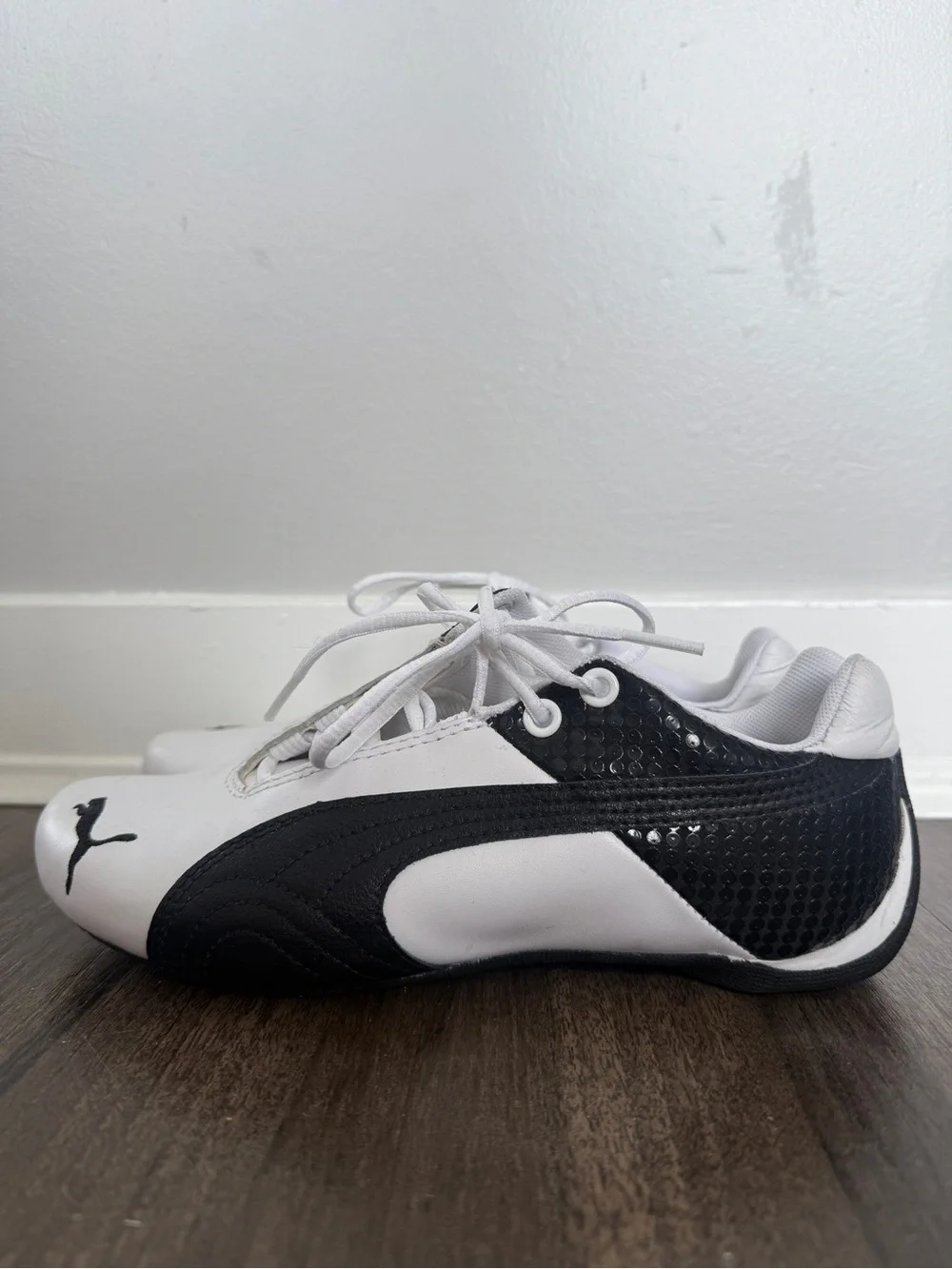 Puma Speedcat White & Black Leather Driving Shoes EU 37 - Picture 1 of 7